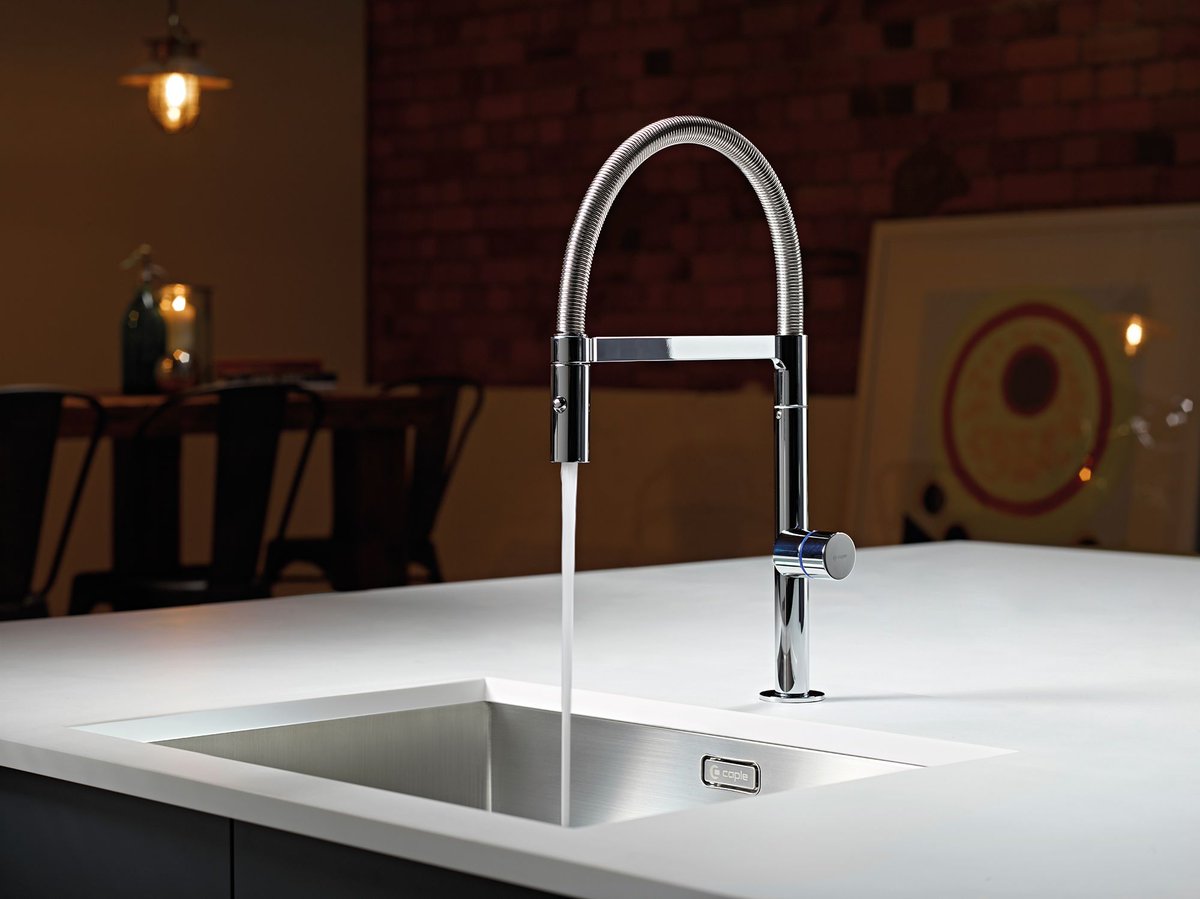 caple's tweet image. Ground-breaking design! The @caple Lucet #tap has an LED light to indicate the temperature of the water #caplequality #technology #TechNews