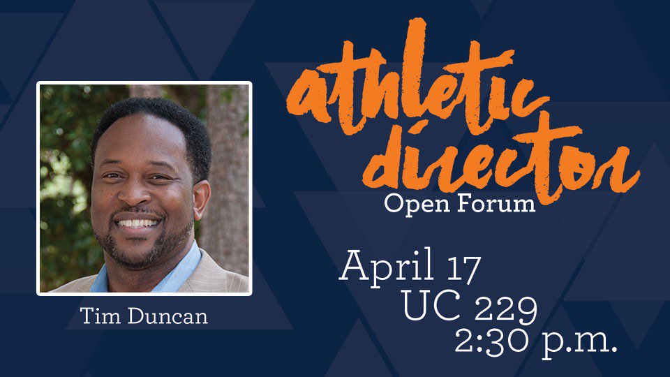 Athletic Director Candidate Open Forum
TODAY | 2:30 p.m. | UC 229