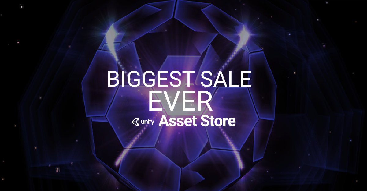 AssetStore's tweet photo. ✨ We're hosting our Biggest Sale Ever! ✨ 
Sprinkled through the Asset Store you'll find hundreds of assets on sale - https://t.co/V3V2JCmlgL https://t.co/qT9z48jOqd