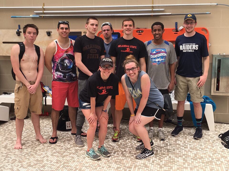 CentralAquatic's tweet photo. UCO CAC members representing at the OSU/Rose State swim meet! #cacattack https://t.co/GZnXkPgIeg