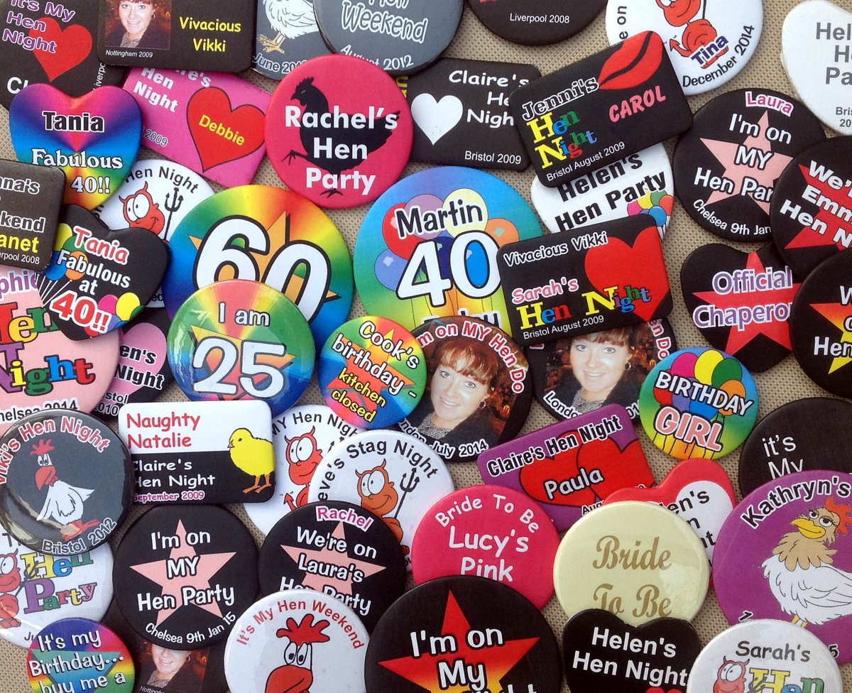 custompartywear's tweet photo. "The bitterness of poor quality remains long after the sweetness of low price is forgotten"-Benjamin Franklin. Buy wisely #hennight #badges https://t.co/uR5b481Pjf