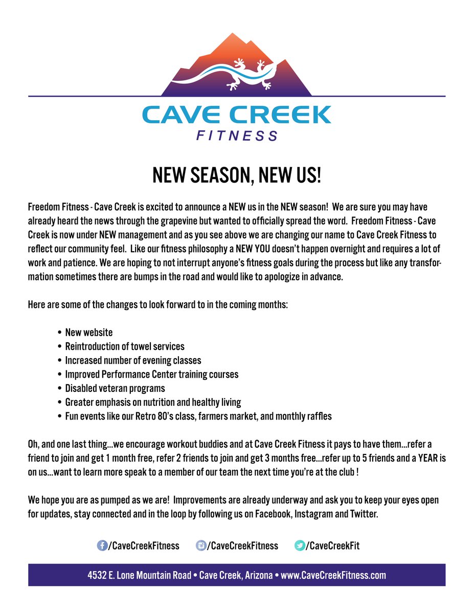 Cave Creek Fitness (CaveCreekFit) Twitter