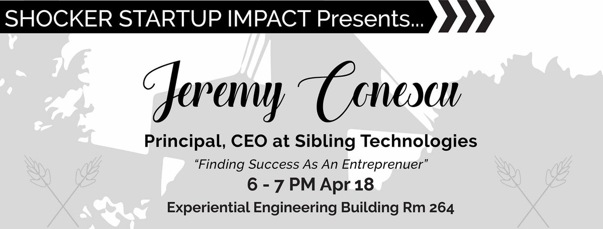 Join us at our meeting tomorrow with Jeremy Conescu - "Finding Success As An Entrepreneur". Free pizza will be provided!