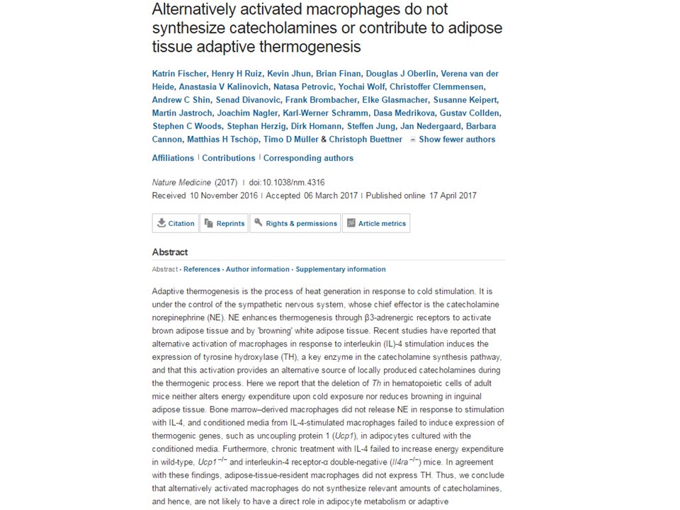 If a sacred tree falls in the reproducibility forest of immunometabolism #macrophages #BAT will anyone hear it?   dx.doi.org/10.1038/nm.4316