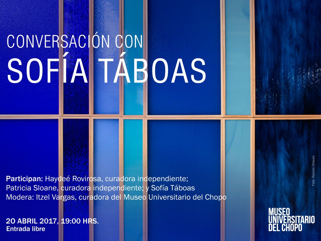 museodelchopo's tweet photo. ¡Es este jueves! Ven y platica de la trayectoria de una de las artistas más importantes de su generación: Sofía Táboas. #AzulExtensivo https://t.co/KvI28cG4VW