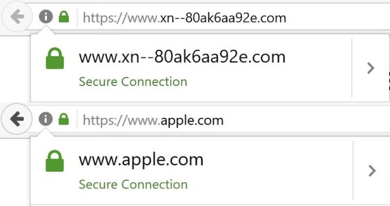krydence's tweet photo. Browsers are vulnerable to RFC3492 undetectable IDN homograph aka phishing attacks. #cybersecurity #DataSecurity #awareness https://t.co/PtZUcAQwVQ