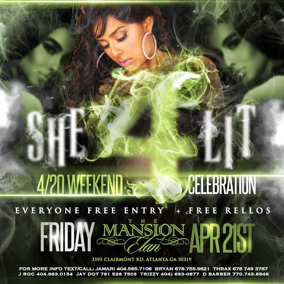 WhitDeloriious's tweet photo. #She4Lit x #BADAngels ππ4.20 Weekend Celebration This Fri. @ #MansionElan For FREE VIP Entry Text "LIT" To 219.201.4889 https://t.co/BpcmRo2v1x