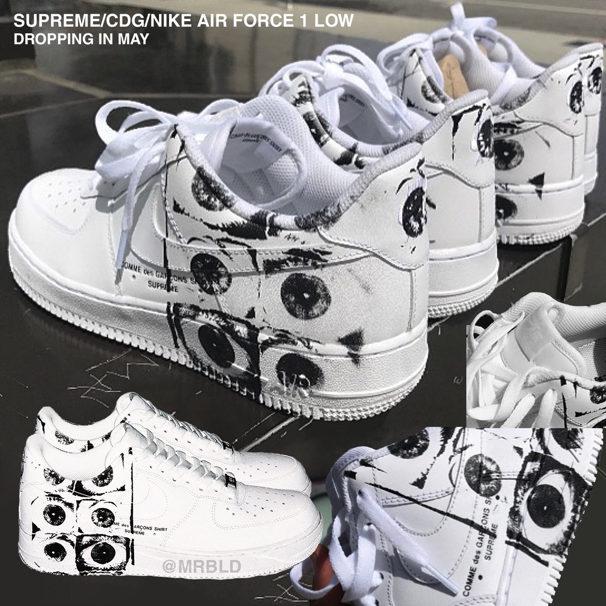 supreme cdg air force 1 2017