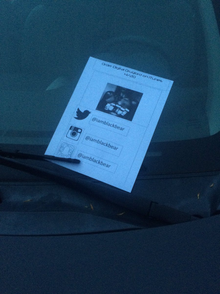 cameron_strause's tweet photo. Putting them in mailboxes and on windshields @iamblackbear https://t.co/IUjdjNZNAR