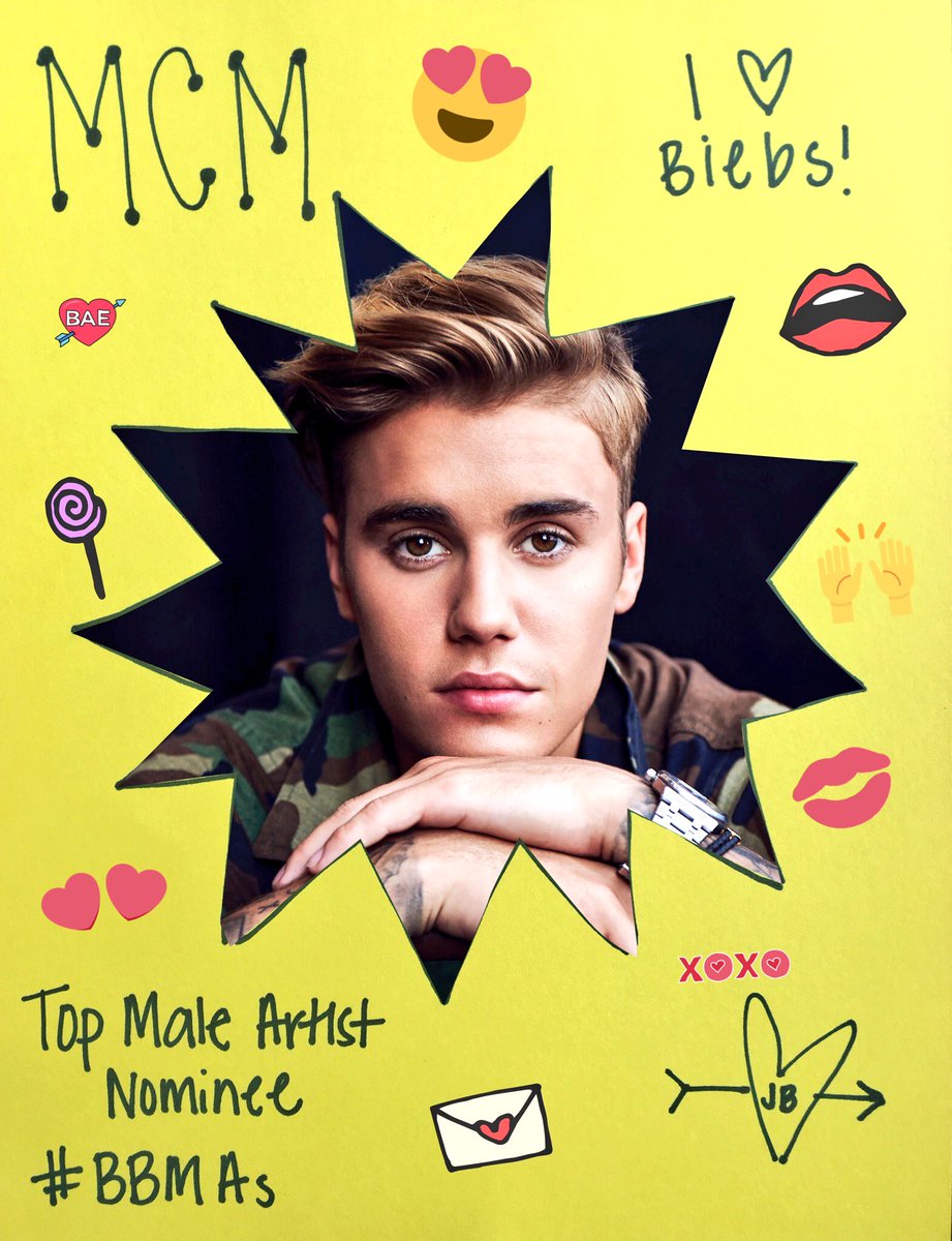 BBMAs's tweet photo. #MCM is Top Male Artist nominee @justinbieber. 💕 Send your pics with him and I'll RT! https://t.co/mOQk0GcjZD