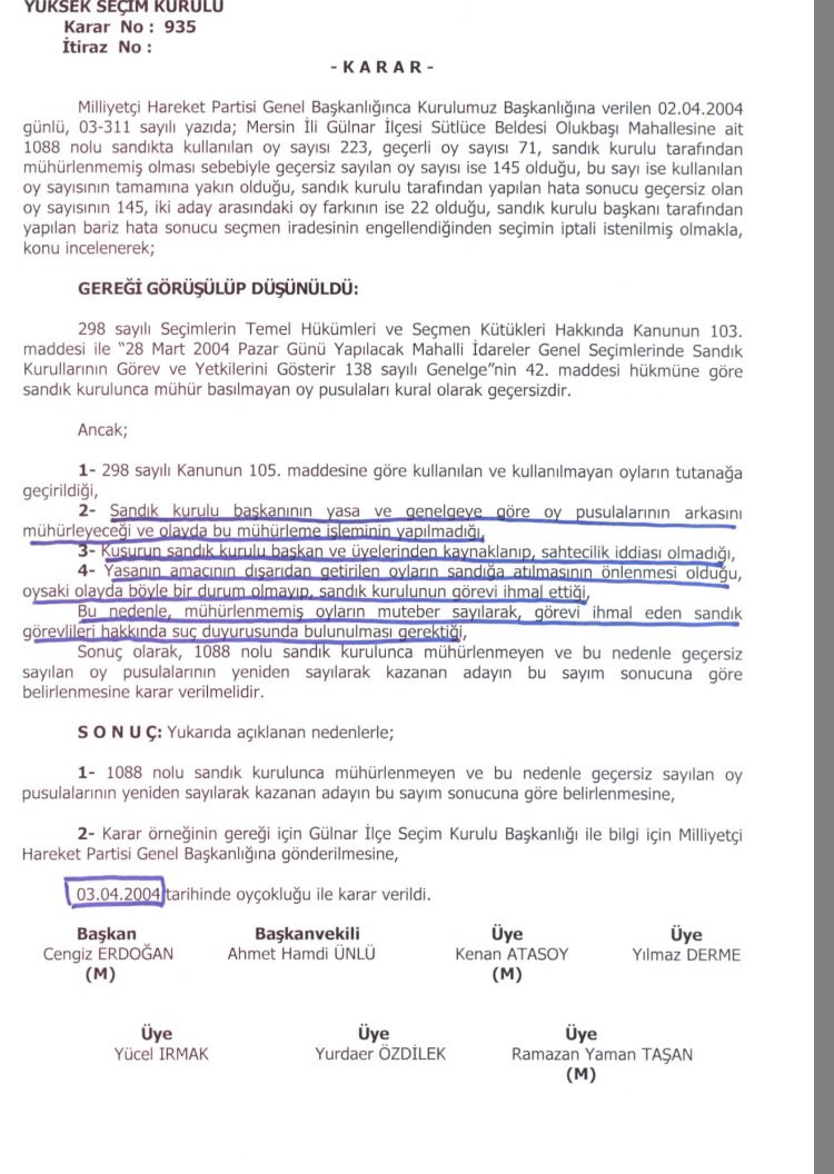 SMEYDAN's tweet photo. YSK Başkanı,daha önce de mühürsüz oyları kabul ettik diyor.Ancak o kabullerin hepsi yerel ve 2010 seçim kanunu 98.Madde değişikliğinden önce https://t.co/s4ERuJ2uuH