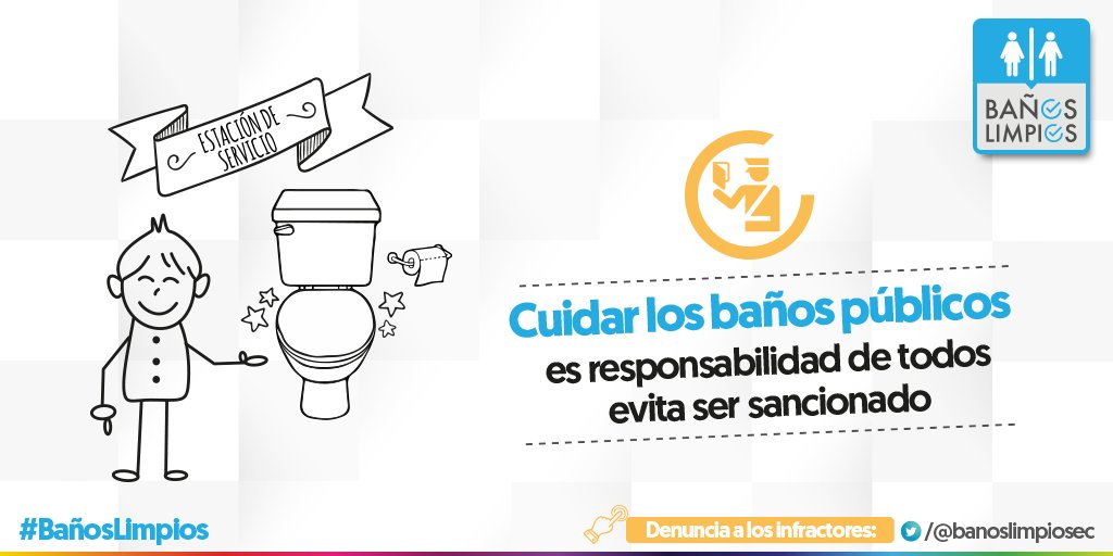 BanosLimpiosEC's tweet photo. ¡Si los baños de las gasolineras están limpios, tú aportas al turismo de nuestro país!
#BañosLimpios https://t.co/VwqmC6noYw