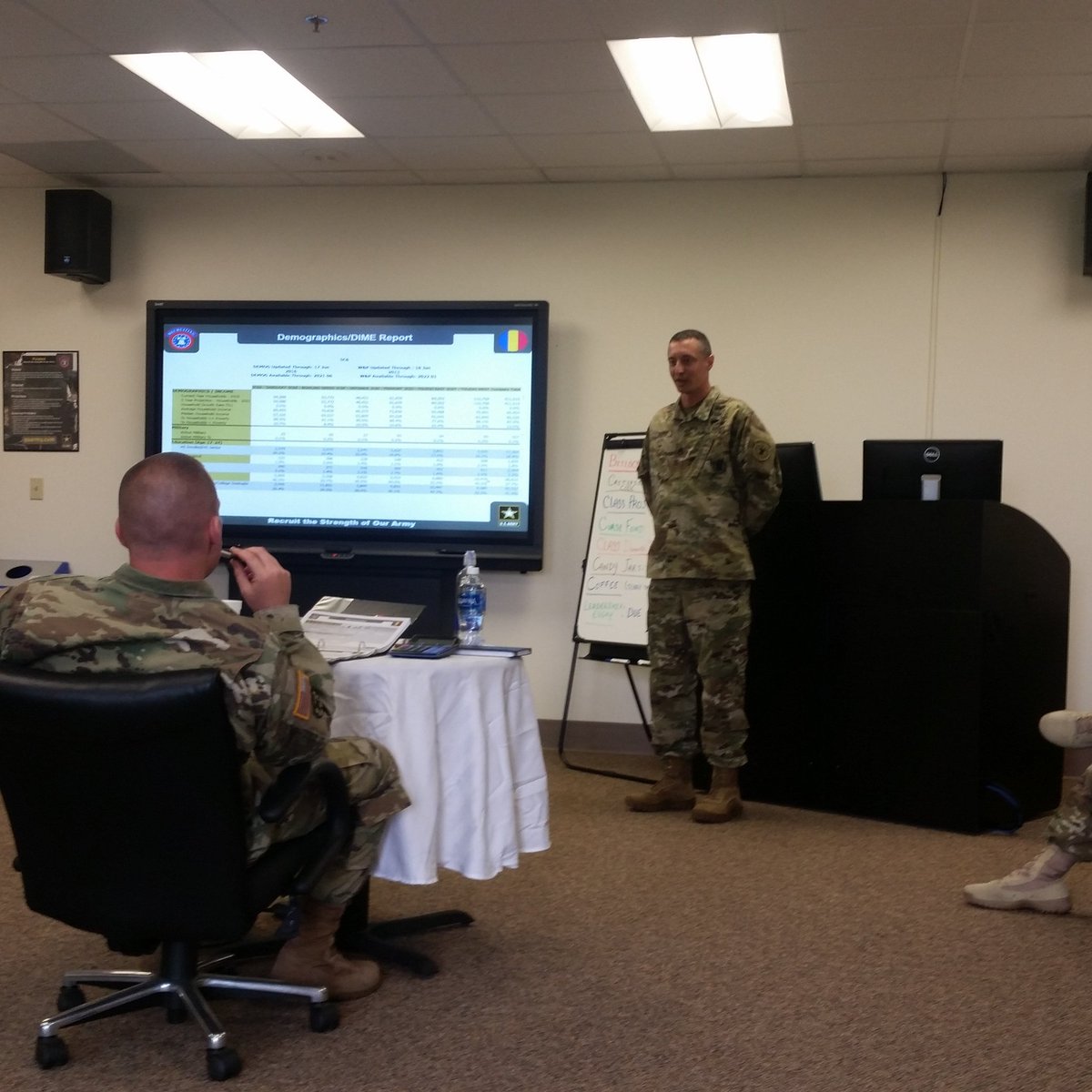 79RSLC's tweet photo. SSG Bard 79R SLC Class 511-17 delivers his Brief to MSG Hartzell the Deputy Commandant of the 79R NCOA. #Myrmidonforlife #79RNCOA https://t.co/09kLWjzUv8