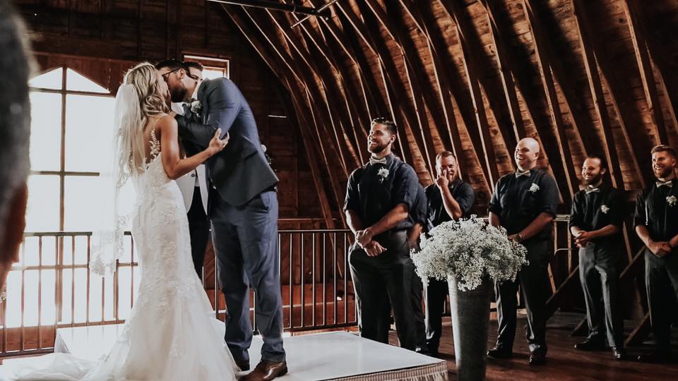 Congratulations to Ali &amp; Brandon who tied the knot this past weekend at The Dairy Barn at @ASCGreenway! #aprilwedding #youmaynowkissthebride
