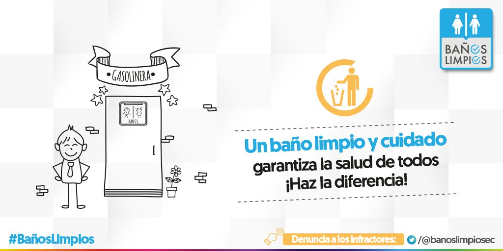 BanosLimpiosEC's tweet photo. Si los baños de las gasolineras no están limpios. ¡Denúncialos! #BañosLimpios https://t.co/hIHe8kycvs
