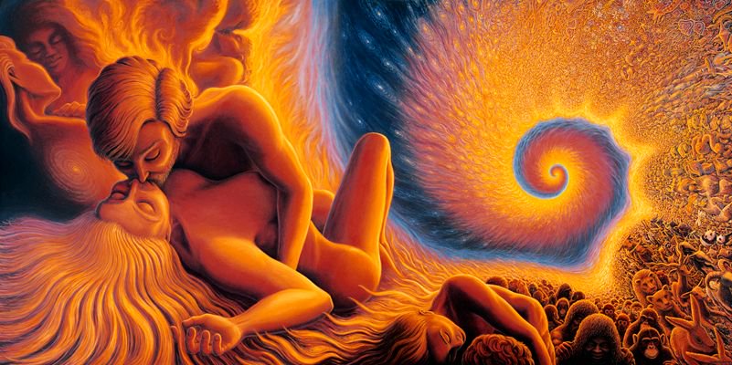 The source of creation spews forth millions of forms of life, each unique, each capable of reproduction.

#MarkHensonArt #VisionaryArt #Art