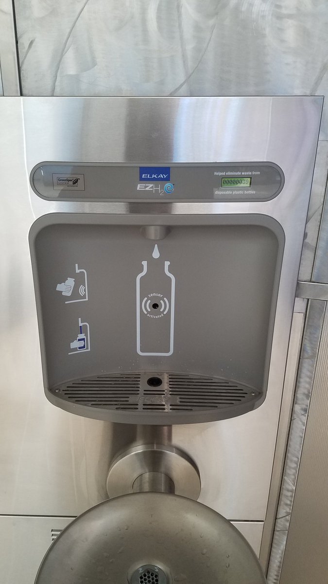 variables's tweet photo. New water bottle refill station @GoingPlacesCLE on Concourse A across from Hudson News! https://t.co/yJUCIpTvoD