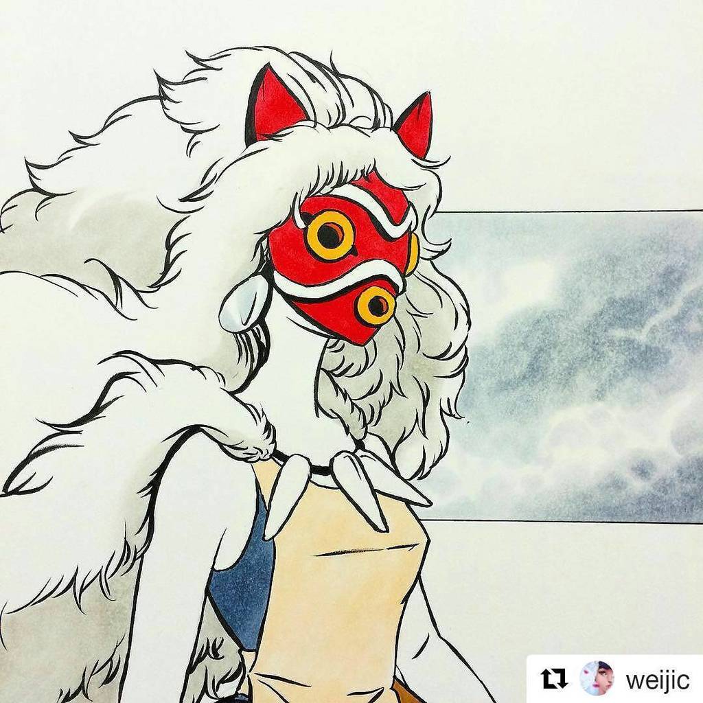 wallpapers Princess Mononoke Drawing artforgeeks ag on twitter princess