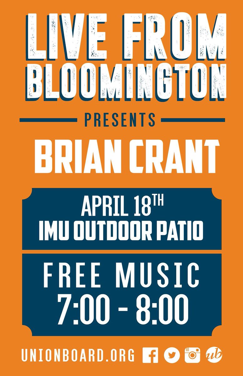 Free 🎶 on the IMU patio?? Yes please. Come out tomorrow night for another LFB presents with Brian Crant!