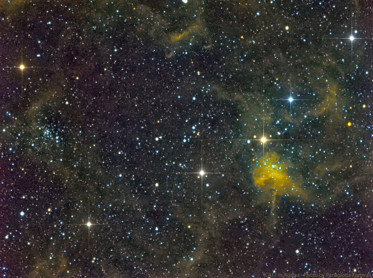 xipteras's tweet photo. #IC417 in pseudo colors #narrowband #astrophotography of #nebula.s in #Auriga #constellation #stars #space #nightsky https://t.co/WnOThXFeMI