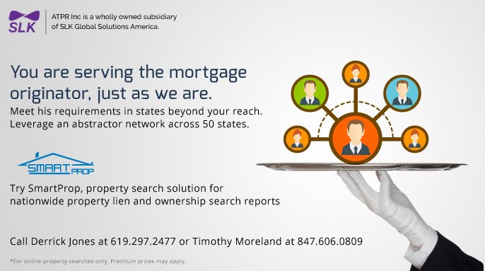SLKGlobal_ATPR's tweet photo. Meet lender requirements in states beyond your reach. Leverage an abstractor network across 50 states. #SmartProp  #Title #Titleagents https://t.co/BdfJr6gedS