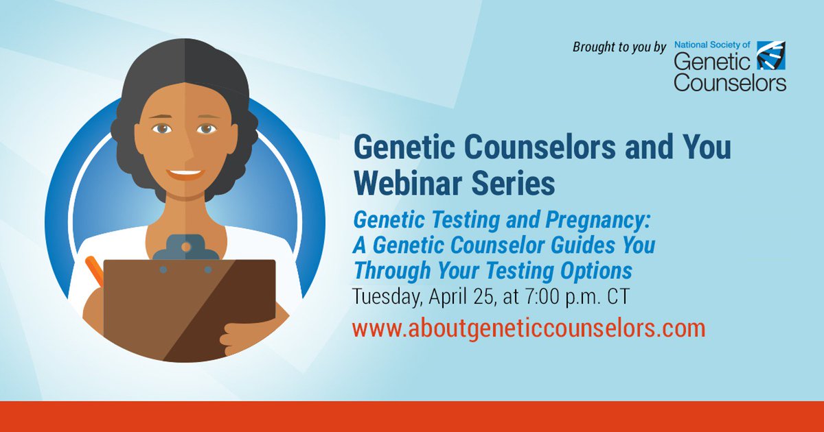 GeneticCouns's tweet photo. Register for our free webinar to learn what you need to know about #prenatal genetic testing: https://t.co/NBtrIf8EwU #pregnancy https://t.co/qwibGXshVZ