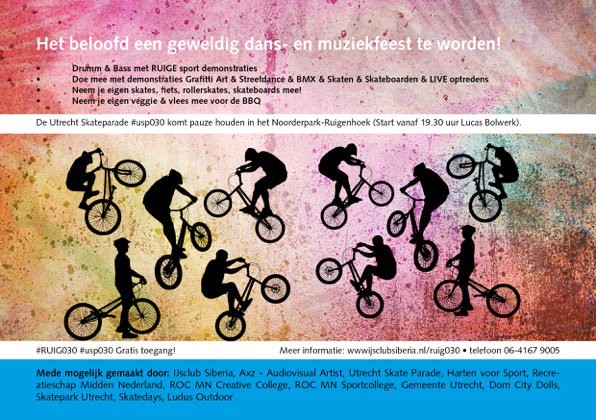 IJsclubSiberia's tweet photo. GRATIS 30 JUNI 15.30-22 uur MUZIEK &amp; SKATE &amp; BMX FEEST#RUIG030 #usp030 #biken #skateboard #Noorderpark #Ruigenhoek https://t.co/VmKmUSMBMv https://t.co/2JonwL0FNJ