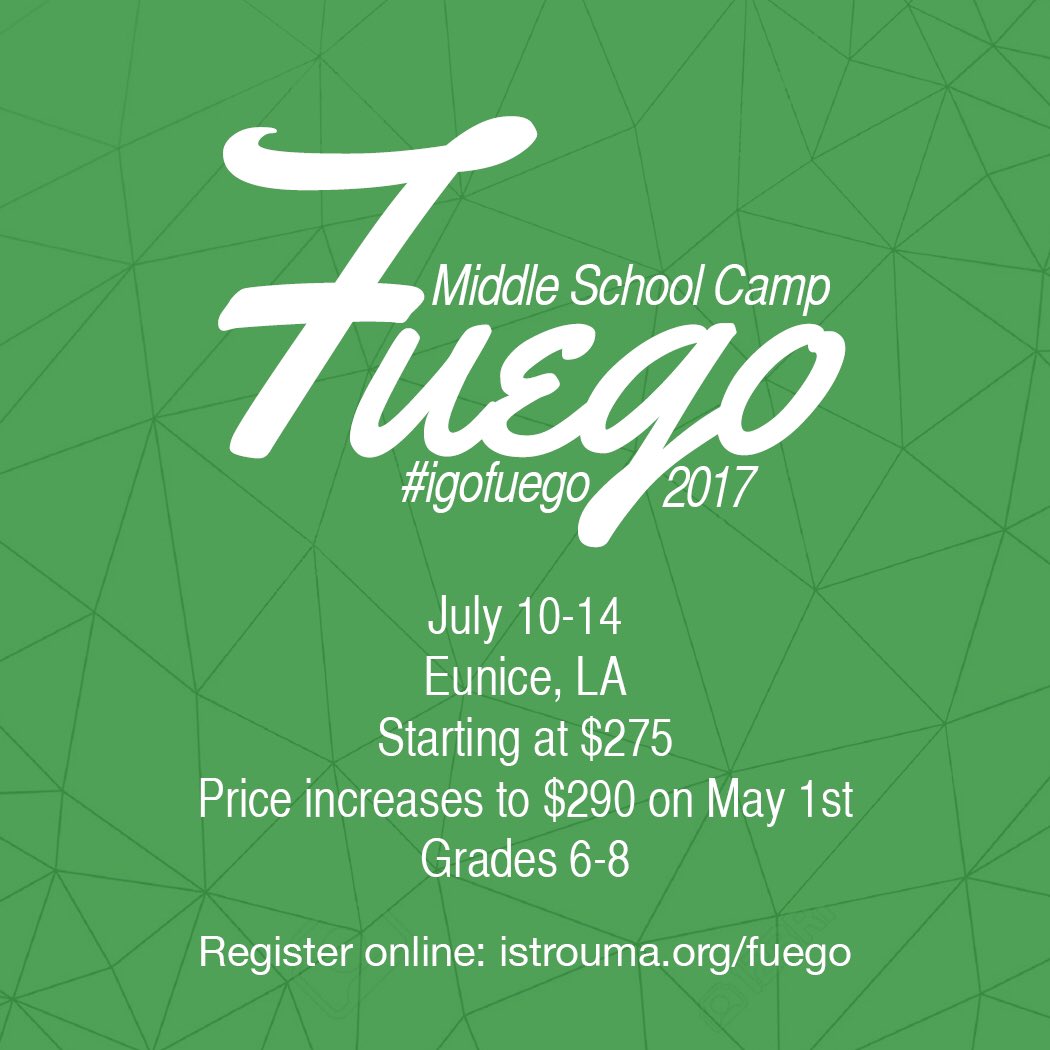 ibc_students's tweet photo. Happy Spring Break! Summer is almost here, which means it's almost time for Fuego ☀️ Register online today! #igofuego https://t.co/dVSJabp2Zl