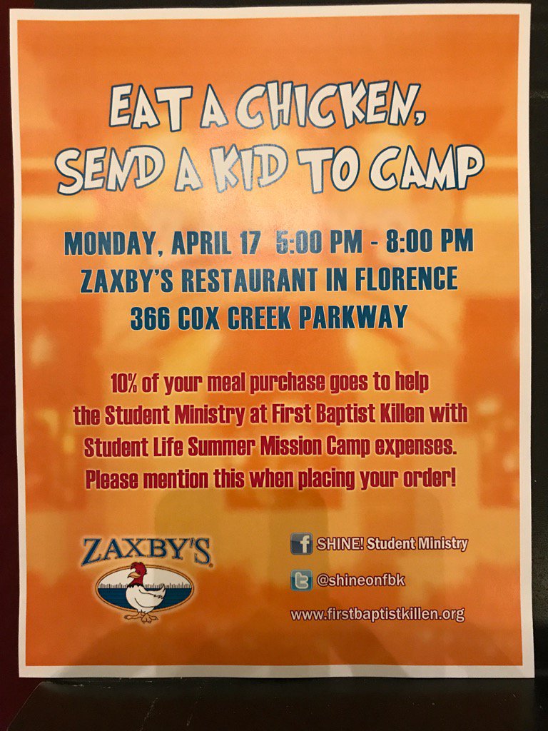 shineonfbk's tweet photo. Come help us send students to Missions Camp! https://t.co/6k0WimAkBI