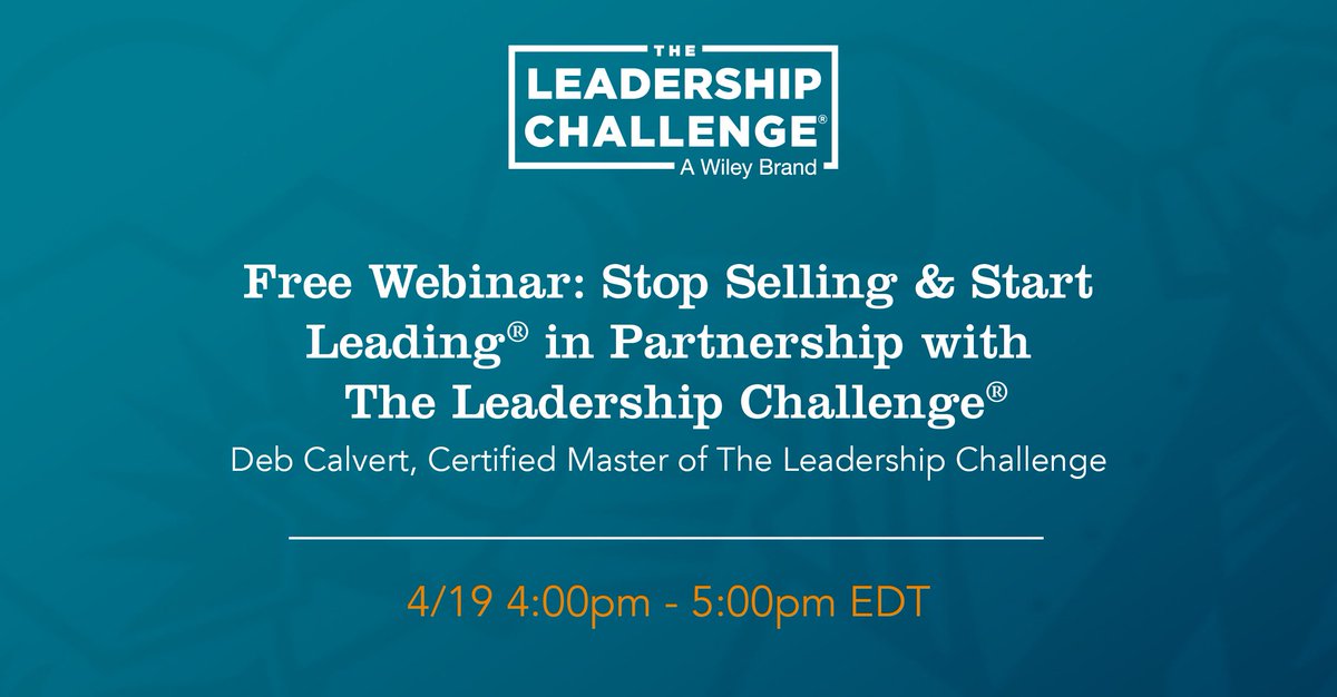 Validating The Five Practices is continuous, join us for a free webinar on applying leader behaviors to B2B sellers ow.ly/uQQ230aVCUT