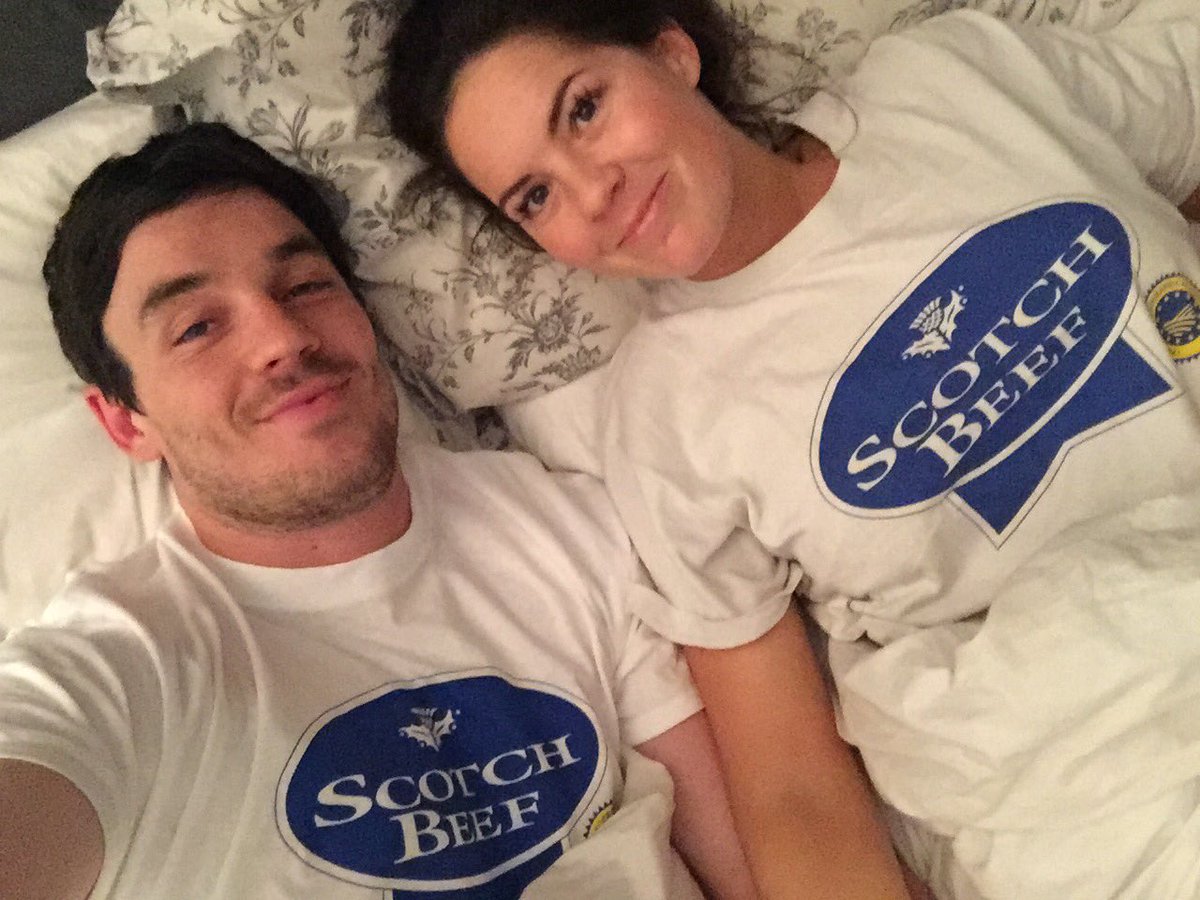 When you both wear your favourite t-shirt to bed... <a href="/qmscotland/">QMS</a> #scotchbeef farmers at heart 🐂🍖