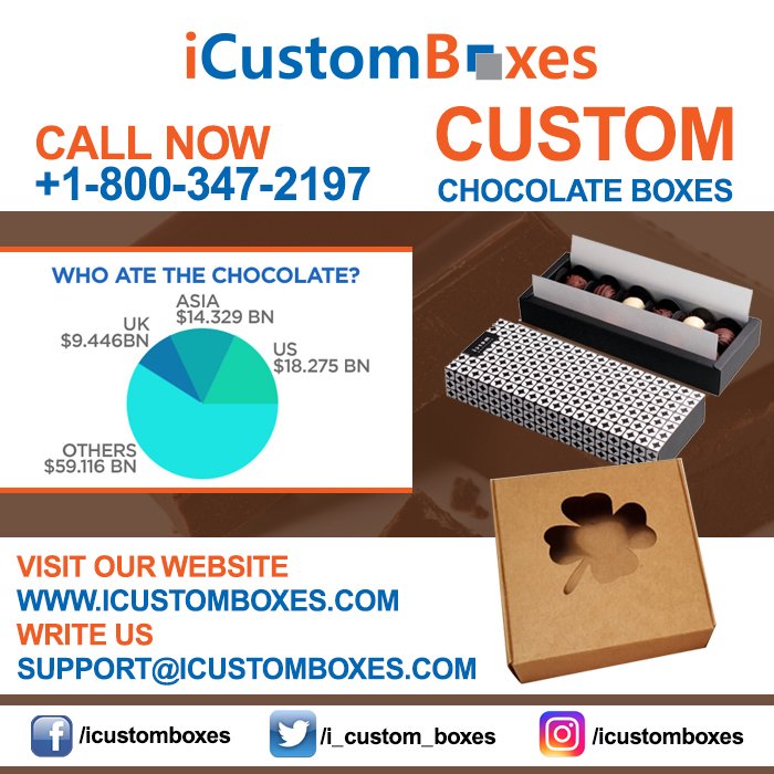 Custom Chocolate Boxes
iCustomboxes provide packaging and printing Services
#CustomChocolateBoxes #ChocolateBoxes #ChocolateBoxesPackaging