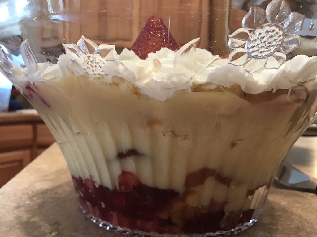 whats4GFdinner's tweet photo. @MIGlutenFreeGal Can totally relate! We might just have this Easter Trifle I made yesterday for dinner too! #Toosicktocook #GFdessertfordinner https://t.co/oN6Qk3neo8