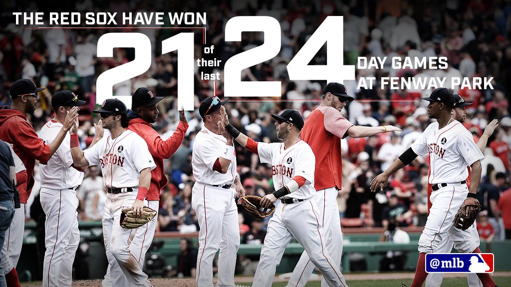 MLB's tweet photo. The @RedSox sure love playing – and winning – at Fenway. https://t.co/dg68Yxi0eA