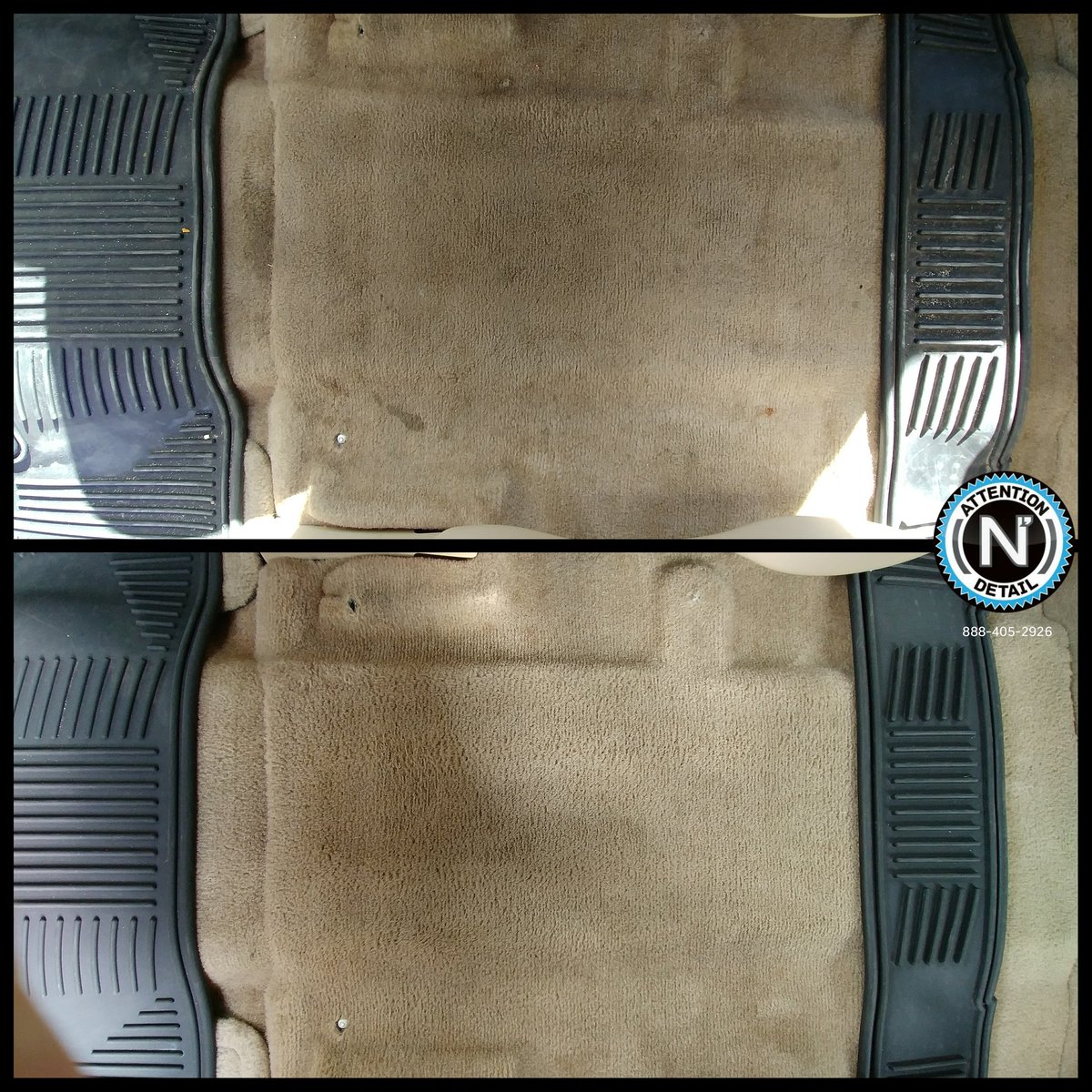 NDetail's tweet photo. Love results like this when the customer is so happy! Get that winter beat up carpet taken care of #professionaldetailing #carpetextraction https://t.co/1PjplotQKW