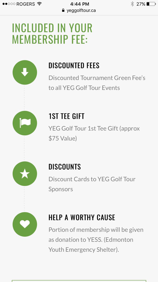 YEG Golfers!!! Take advantage of our early bird membership package just $50 until May 1st! Also helps out our friends at <a href="/YESSorg/">YESS</a> #yeg