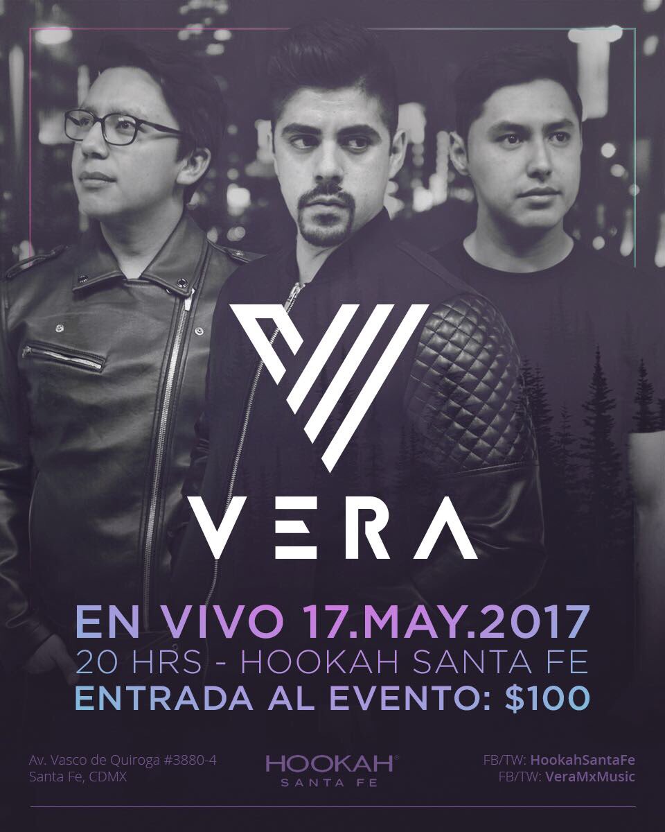 Veramxmusic's tweet photo. Los esperamos el 17 de Mayo en @HookahSantaFe para una noche de música y amigos! https://t.co/QstNdJnr3A
