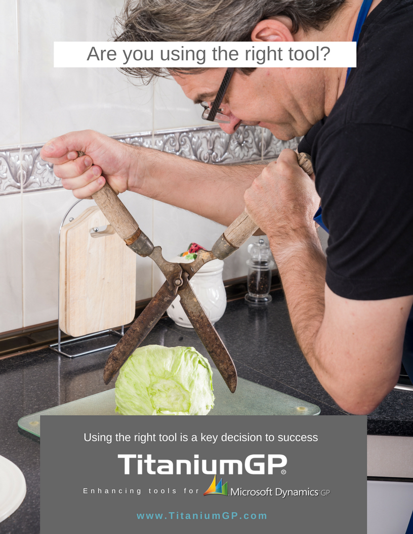 TitaniumGP's tweet photo. Are you using the right tool? #TitaniumGP enhancing tools for #MSDynGP https://t.co/neliIA3DIH https://t.co/ozmt55ssjf