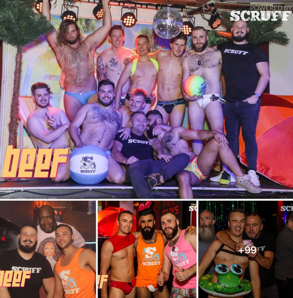 scruffapp's tweet photo. #SCRUFF was back in Melbourne for the one year anniversary of one of our favorite Aussie bashes, BEEF - #PoweredbySCRUFF! #WOOF #BEEFBeach https://t.co/OysTMSPQlS