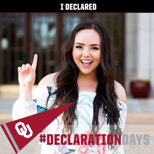 hey friends, please like and rt to help me win a $5,000 scholarship!! Thanks &amp;&amp;&amp; BOOMER SOONER ☝🏼❤️ #DeclarationDays