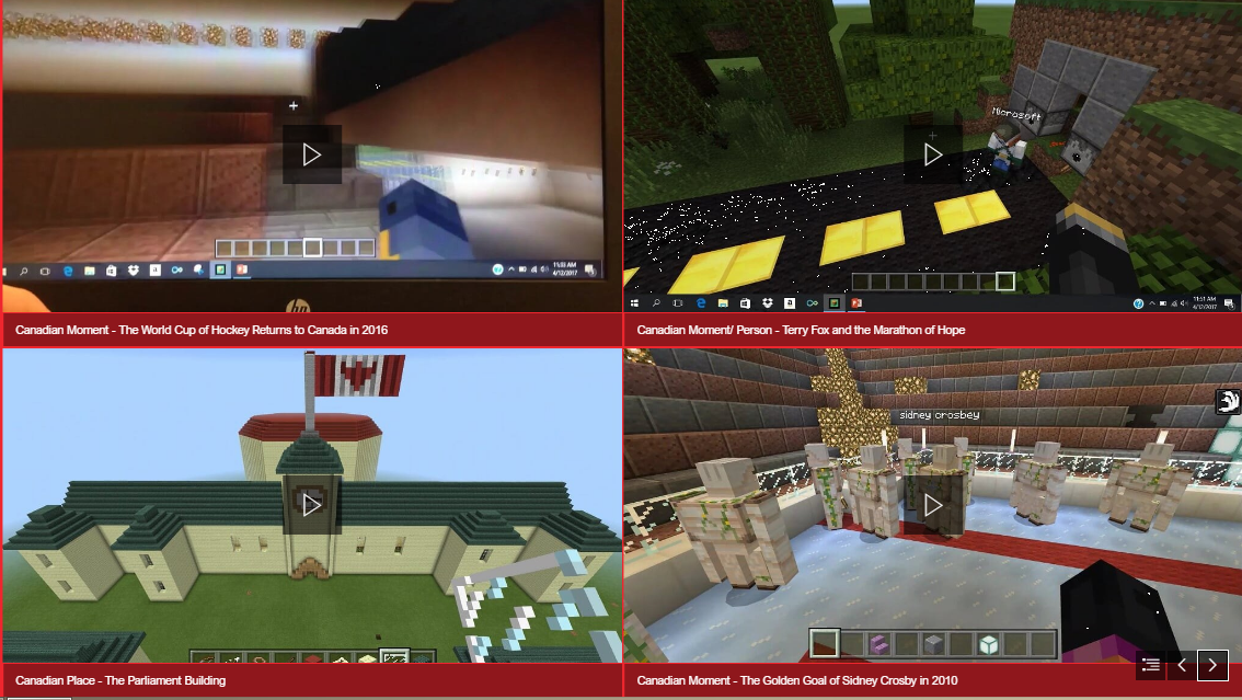 sandramtheobald's tweet photo. #MIEExpert #minecraftedu #ExploreTeachBuild A Collaborative Effort! Grade 7 Project Submission, Canada 150 - Minecraft https://t.co/YeTSpkNkwQ