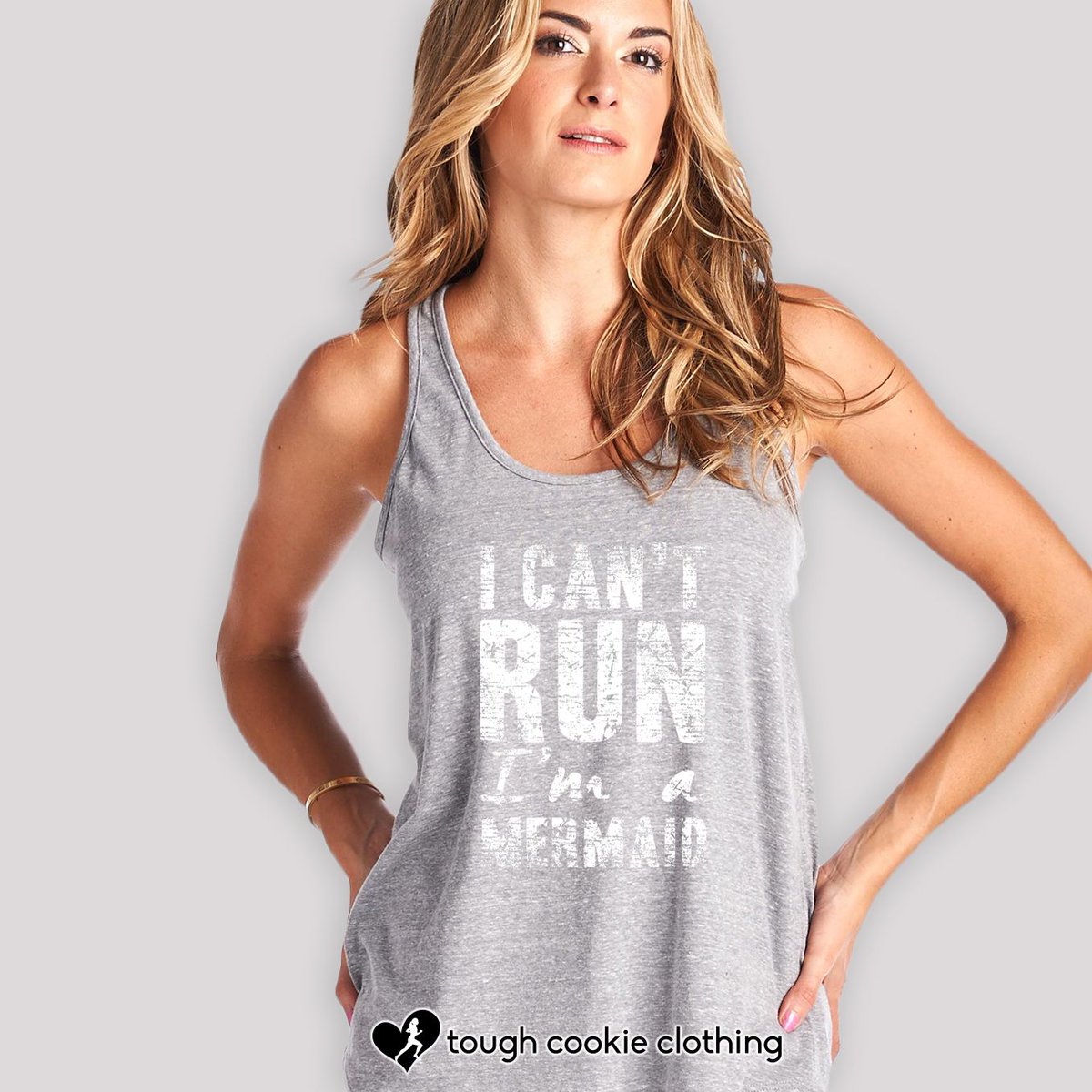 T_C_ClothingCom's tweet photo. WOMEN'S FLOWY TRIBLEND I CAN'T RUN I'M A MERMAID TANK TOP
#toughcookie #mermaid #flowytops #tanktops #activewear #gymclothes https://t.co/zatmtuMUuG