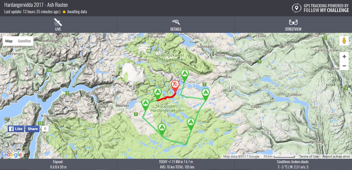 Dr Ash Routen in 7th day of solo Norway Hike. 105km Nearing home base! ow.ly/F95w30aVWbz #hiking #ArmaSkinNews