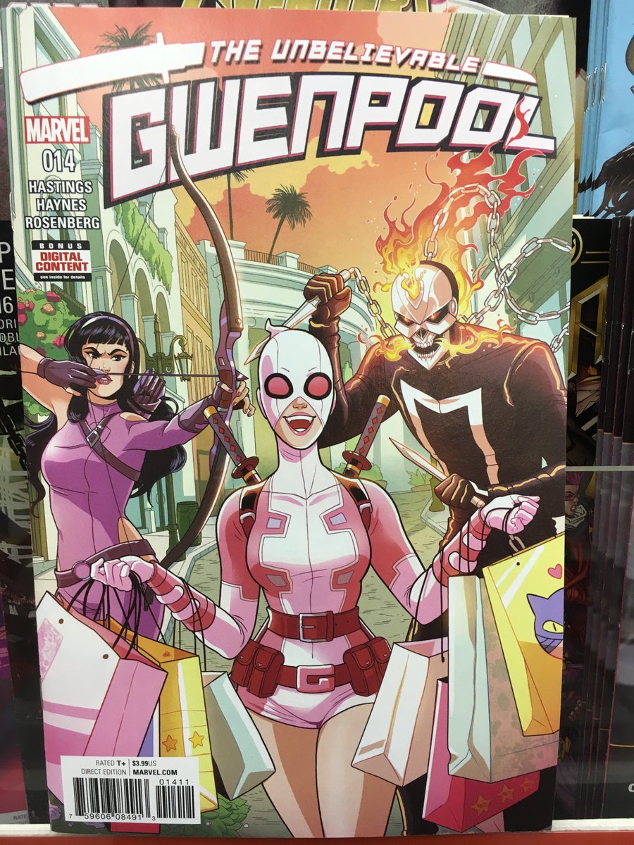 ট ইট র ブリスターコミックス 同ビル1階移転しました ゴースト ライダー ロビー レイエス と二代目ホークアイのケイト ビショップも登場で賑やかになってきました グウェンプール 14 も到着です