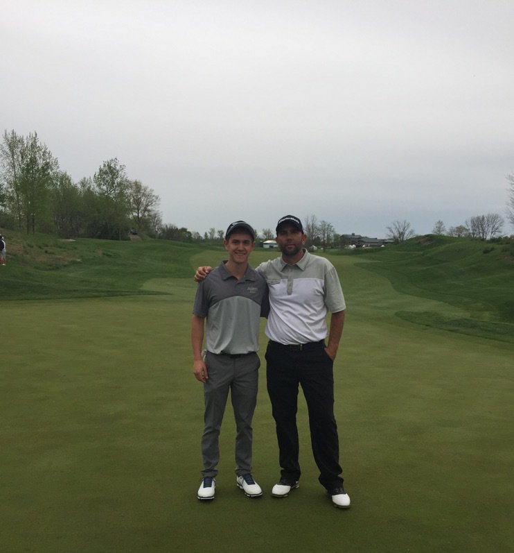 jteater12's tweet photo. Fun afternoon @ulcgolf in the Junior Shootout with my man @cpnasty1208 We gave it a run. @WebDotComTour https://t.co/znLPePRceW
