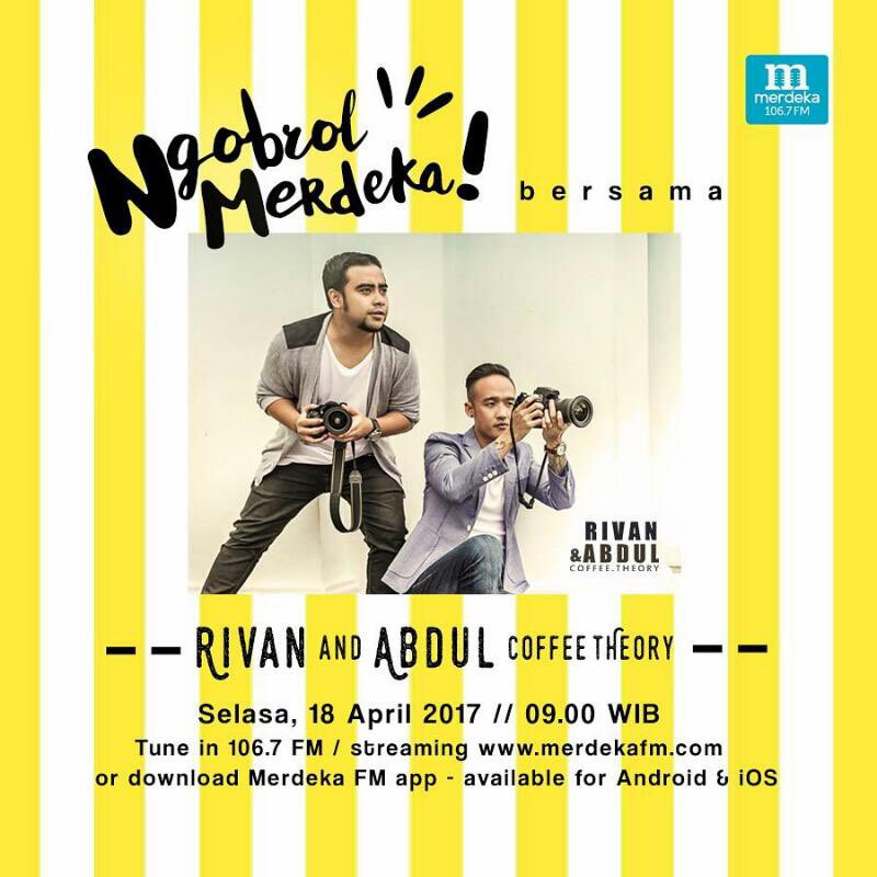 WarnerMusicID's tweet photo. #NgobrolMerdeka di @merdekafm bareng @rivansax @abdullikecoffee selasa180417 mulai 09.00wib #RivanAbdulPromoSurabaya "Gadis di Ujung Sana" https://t.co/44fuBOV4PA
