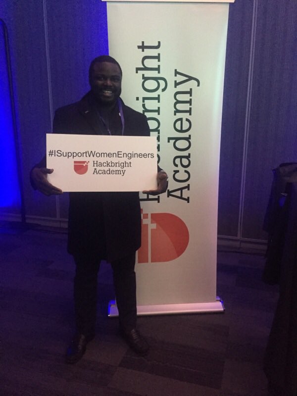 Hackbright's tweet image. Representing at #fbf8 come by our booth for a prize! 🎉#ISupportWomenEngineers