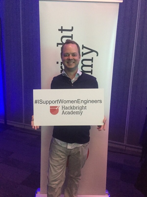 Hackbright's tweet image. Representing at #fbf8 come by our booth for a prize! 🎉#ISupportWomenEngineers