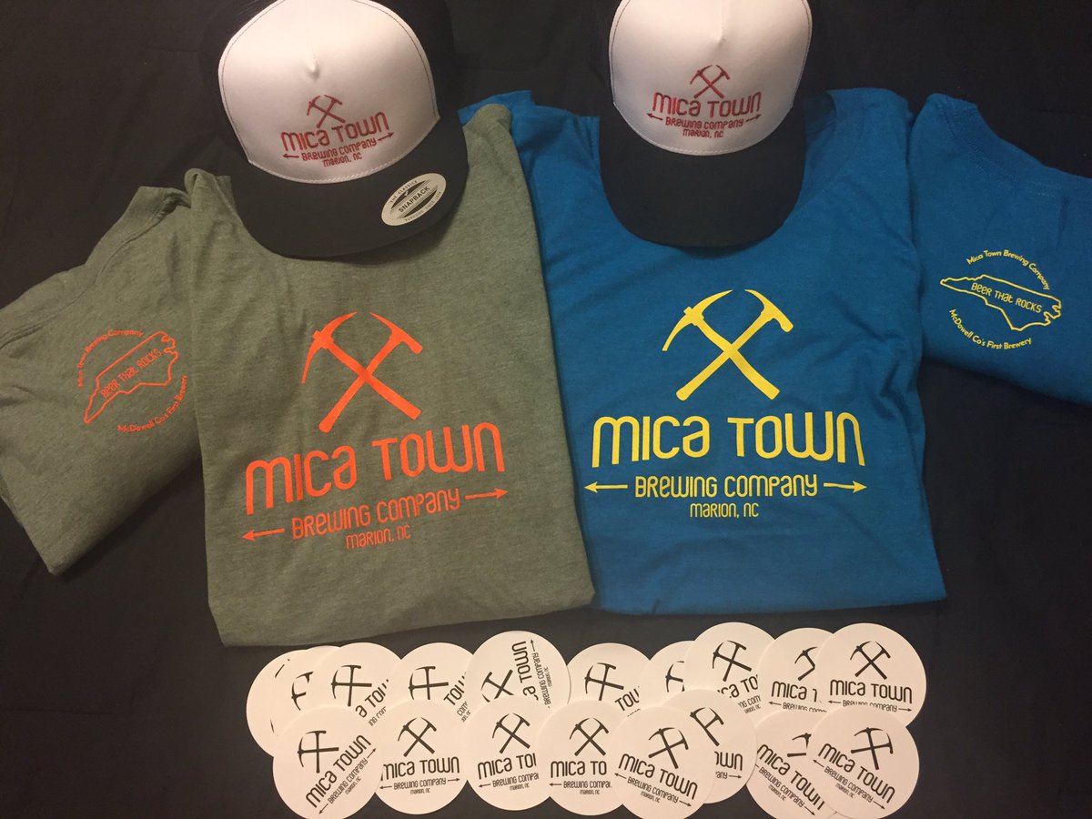 First round of merchandise arrived! Visit gofundme.com/micatownbrewing to get your very own! #ncbeer #swag #micatownbrewing #gofundme