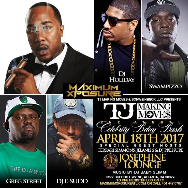 schweinbeck's tweet photo. TOMORROW!! #MaximumXposure at @Josephinelounge + @tjmakingmoves birthday celebration! Music by @DJBabySlimm! https://t.co/D70bylJr4g